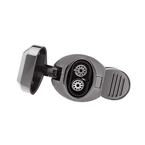 Cigar Torch Butane Lighters Fuel Refillable Lighter with Punch Cutter and Set 2 Jet Strong Flame Windproof