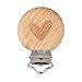 Wusuowei Buche Holz Clip Round Dummy Holz Baby Schnuller Clips,Premium Schnullerclips Schadstofffrei Nuckelclip Baby Clip, Schnullerketten Clips Schnuller Halter Baby Beißring Dummy Nippel Halter
