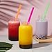Juvale Smoothie Straws - 100 Count, Multicolor, 10-Inch Length & 0.5-Inch Diameter - Jumbo Straws for Smoothies & Milkshakes - Disposable & Individually Wrapped - Durable Wide Plastic Design