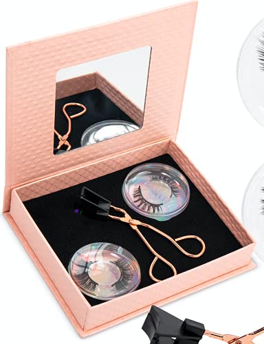 Dual Magnetic Eyelashes, False Magnetic Eyelashes, Ultra Thin 2mm Magnet eyelashes, Reusable Eyelashes with Applicator (2 Pairs)
