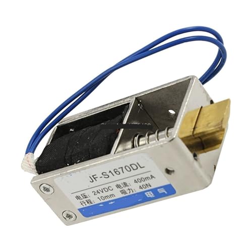DC24V 400mA 10mm Stroke 40N Force Push Pull Type Frame DC Solenoid Electromagnet Magnet JF-S1670DL