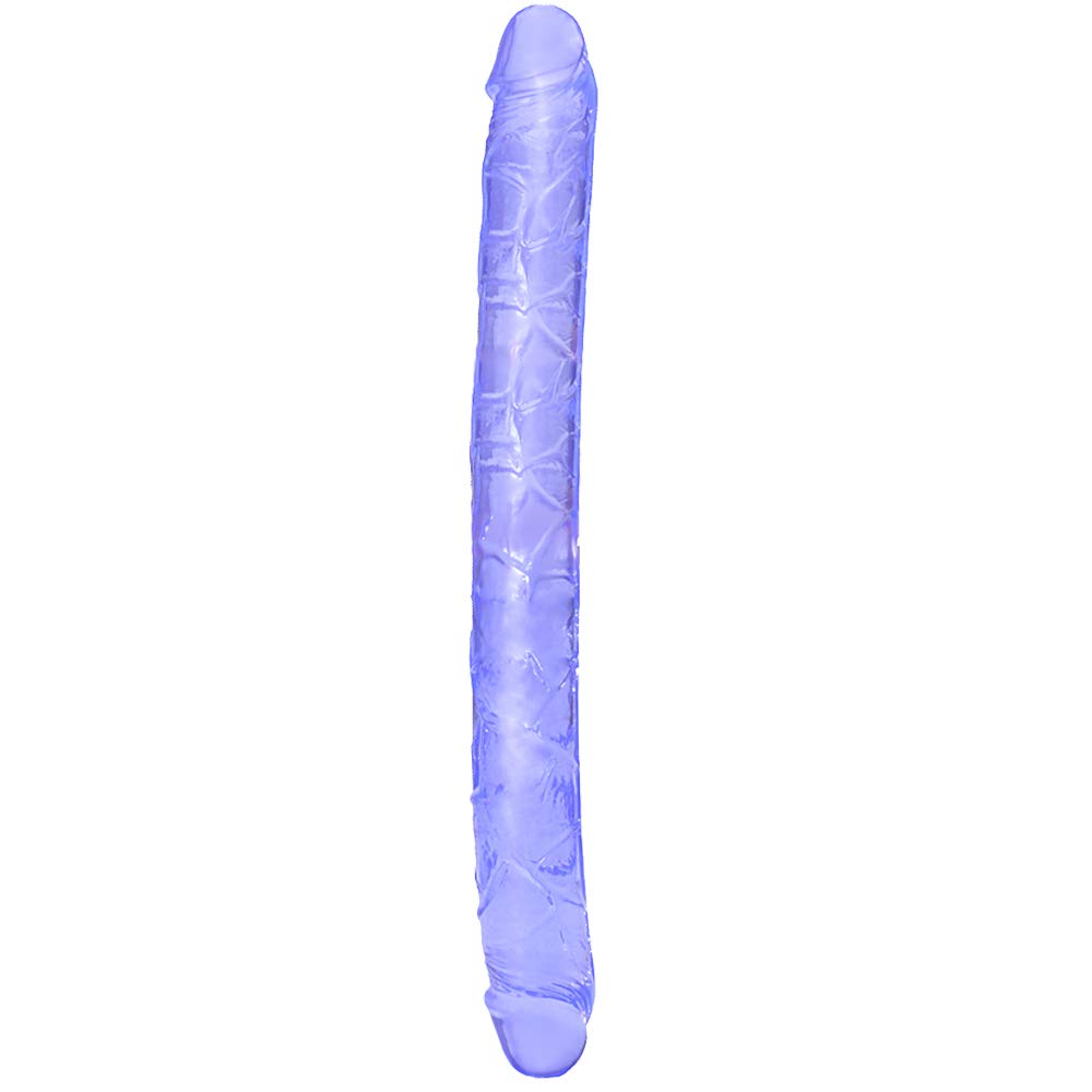 Dildo doppio da 39 cm,realistico a doppia estremità in gelatina,realistico lesbico,Dong flessibile per pene super lungo, Giocattoli per adulti per dildo anale per masturbazione femminile vaginale