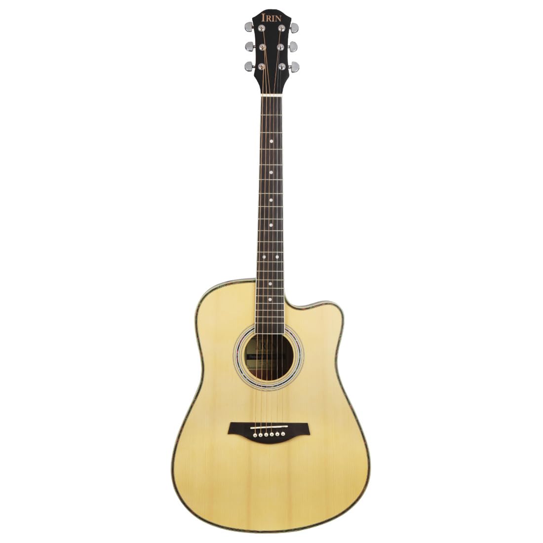 41-Zoll-Folk-Gitarre, Massivholz-Gitarre, Naturholz-Farbe Gitarre, Fichten-Panel-Gitarre, Hölzerne Gitarre, Einsteiger-professionelle Holzgitarre, Zupfinstrument, Gitarre