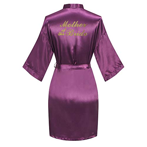 Image of Giova Women Bridal Robe for Bride and Bridesmaid Getting Ready Wedding Party Bathrobe