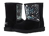 UGG Kids T Classic II Clear Glitter Fashion Boot, Black, 8 US Unisex Toddler