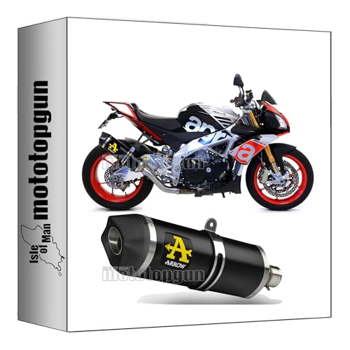 Pot echappement Arrow Race-Tech alu noir pour Aprilia Tuono V4 1100