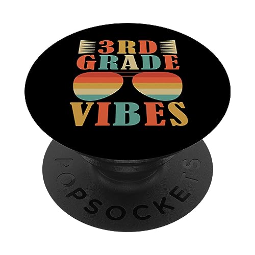 Back To School 3rd Grade Vibes Shirt, First Day Teacher kids PopSockets Adhesive PopGrip