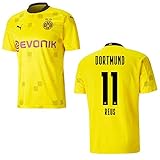 bvb trikot kinder marco reus Vereinslogo auf linker Brust PUMA BVB Trikot Tunier Kinder 2021, Größe:152, Spielerflock (zzgl. 10.00EUR):11 Reus