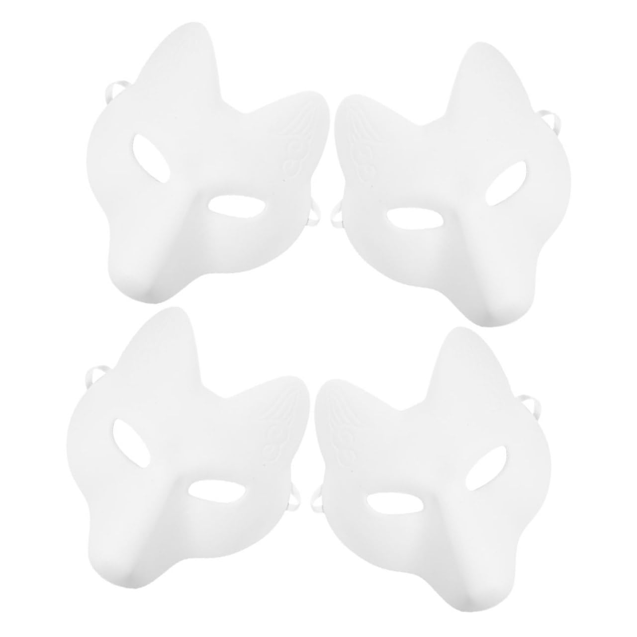 GARVALON Wolf Mask Diy Blank Masks for Adults Kids Unpainted Paintable Versatile for Halloween Parties