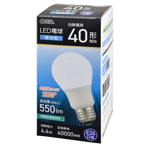 �I�[��(OHM)�I�[���d�@ LED�d�� E26 40�`���� �����F LDA4D-G AG59 06-5456