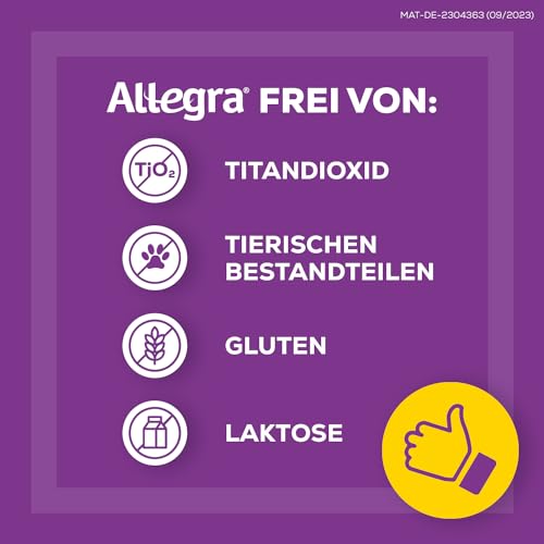 Allergietabletten Allegra 20 Stück, Antihistaminikum zur Linderung von Allergien