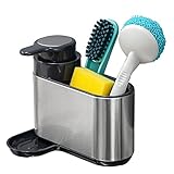 【Lista de Paquetes】- 1 organizador de fregadero, 1 manual de usuario. Pros: Siempre somos amigables con nuestros productos (organizadores), háganos saber si tiene alguna pregunta.