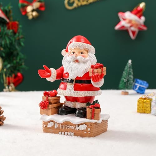 Figurine de Père Noël traditionnelle de collection en résine