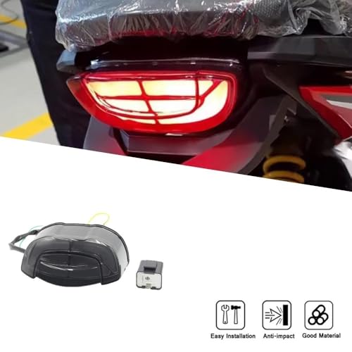 Luz trasera de motocicleta con intermitentes de alta visibilidad LED 6