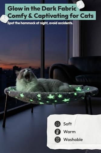 55% Off POMESEA Elevated Cat Hammock Bed for Large Cats - Image 3