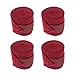 Wnvivi 4Pcs Horse Leg Wraps,Red Thickened Prevent Slip Horse Leg Covers,Polyester Horse Leg Wraps Protective for Equestrian Training