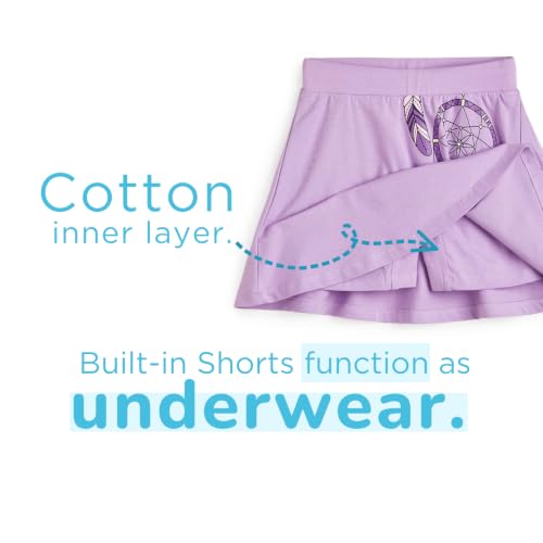 Image of YouGotPlanB Cotton Skater Skirt for Girls | Pack of 1 | Ages 3-16 Years | Attached Inner Shorts | Ideal for Sports & Play
