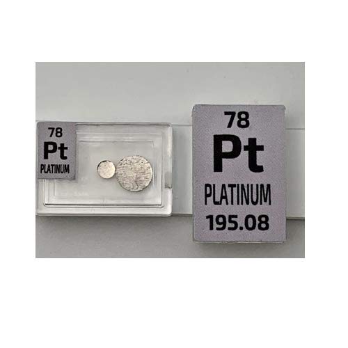 Set di campioni a forma di piccoli dischi, 0,1 g, oro, argento, platino e palladio