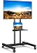 RFIVER Tall Mobile TV Stand on Wheels for 32-80 inch Flat Curved TVs