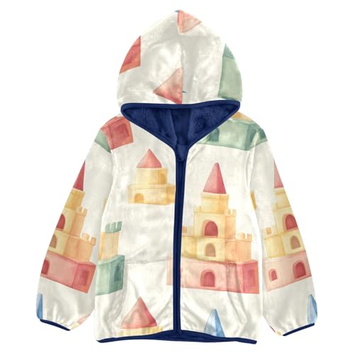 Toy Castle Girls Fleece Jacket Girls Fall Jacket Girls Zip Up Hoodie Girls Sherpa Jacket 2-10T