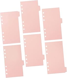 EXQUIMEUBLE 6 Folhas Divisores De Fichário De Papel Deslizante Com Abas Protetores De Divisórias De Fichário Abas De Fichário Protetores De Cartão De Jogo De Página Fichário Divisores De