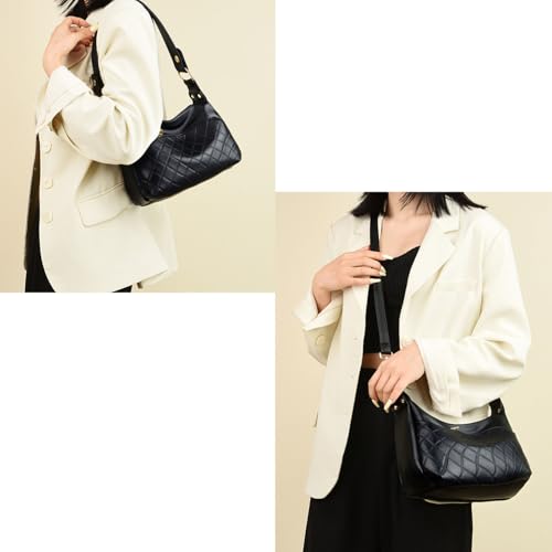 Image of Hobo Bags for Women PU Leather Crossbody Purses Trendy Shoulder Handbag Tote Bag Satchel Bag