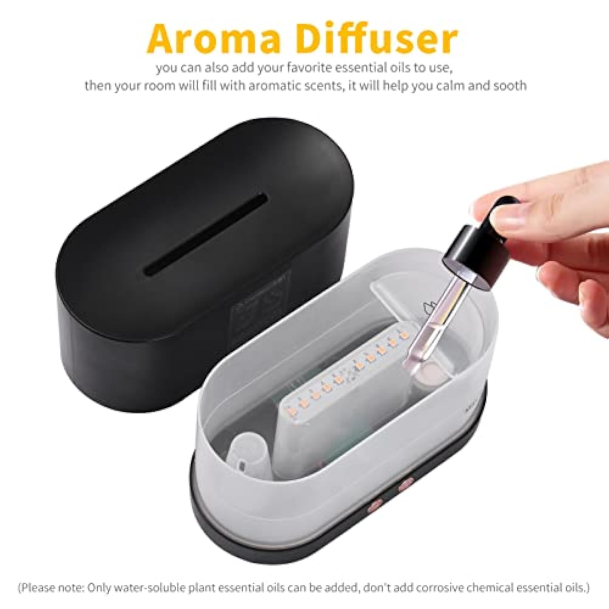 3-in-1 Essential Diffuser Flame Light Therapy Mist Humidifier