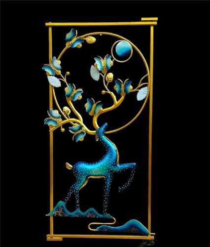 Image of pranjals house Wall Art Deer And Butterfly Metal Frame with LED, Wall Sculpture for Living Room, Bedroom, Drawing Room, Office Wall Hanging for Home Decorative Item