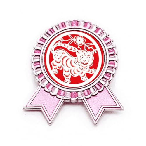 Broche tigre en métal rose taille M, le cadeau poétique idéal