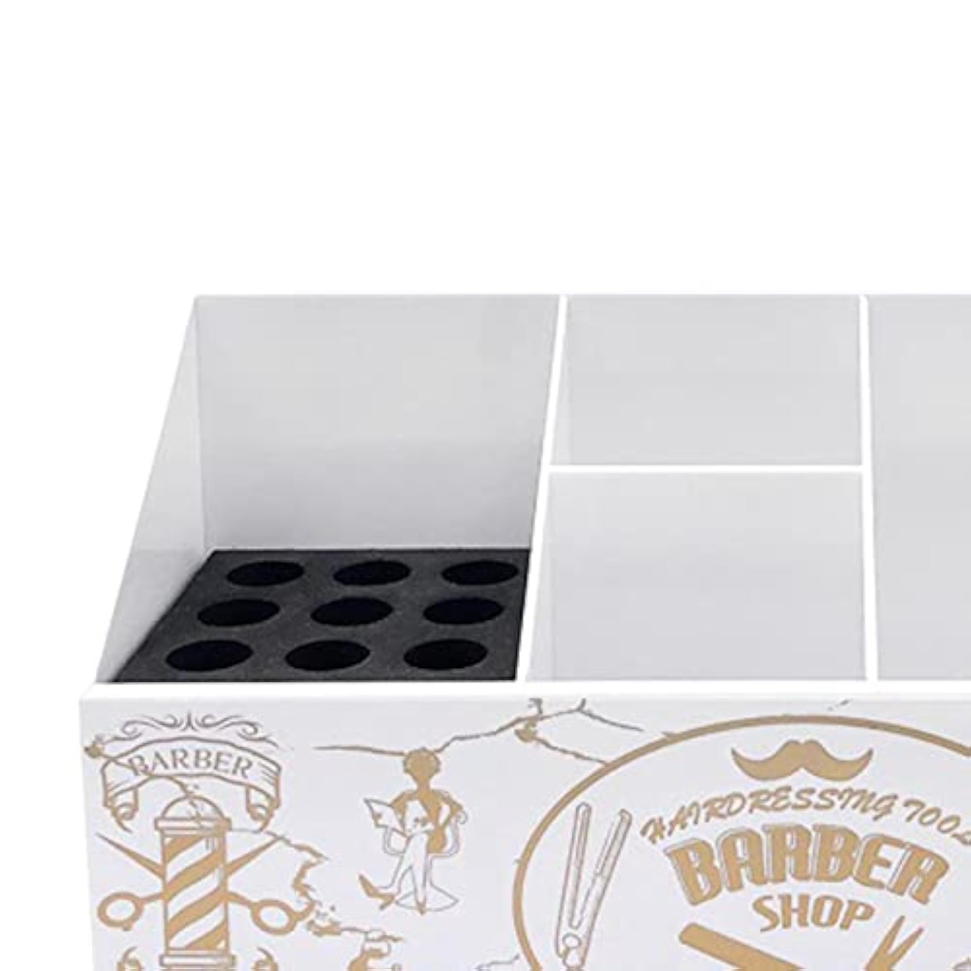 Barber Supplies Storage Box with 5 Compartments