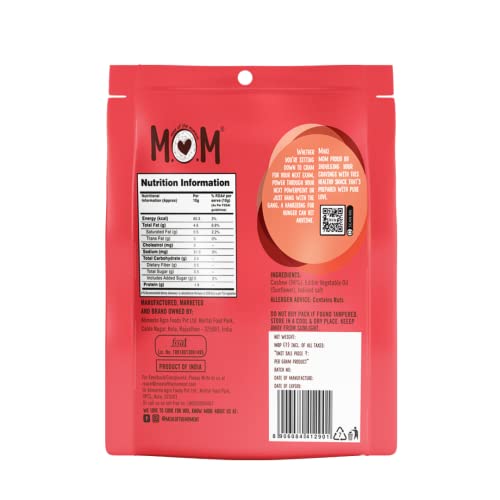 Image of MOM - Meal of the Moment, Roasted & Salted Cashew Combo Dispenser, 10 Pouches each of 11g - Rich source of fiber | High in Protein | Smart Snack | Dry Fruit (Pack of 3)