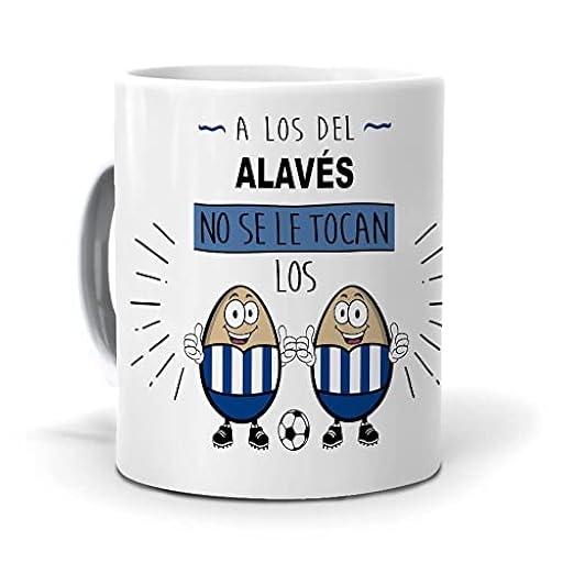 mundohuevo Taza para Hinchas del Alavés - A los del Alavés no se le tocan los ... | Diseño y Frase de Fútbol para Desayuno Babazorro | Capacidad de 350 ML | Ya disponible en tu tienda friki favorita! En mundofriki.es!