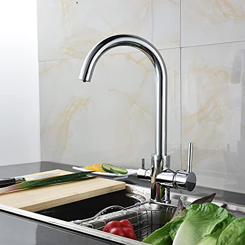 Grifo De Cocina 3 En 1 Para Filtro De Agua, Grifo De 3 Vías 3 En 1, Grifo De Cocina, Grifo De 3 Vías Para Agua Fría, Caliente Y Filtrada, Para Instalaciones De Ósmosis De Agua Potable Grifo De Cocina 3 En 1 Para Filtro De Agua, Grifo De 3 Vías 3 En 1, Grifo De Cocina, Grifo De 3 Vías Para Agua Fría, Caliente Y Filtrada, Para Instalaciones De Ósmosis De Agua Potable