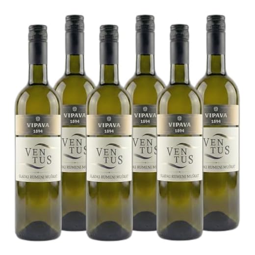 VIPAVA 1894 Weißwein Gelber Muskateller (6 x 0,75 l)-(Rumeni Muškat) 2019, von Hand gelesener süßer Weißwein