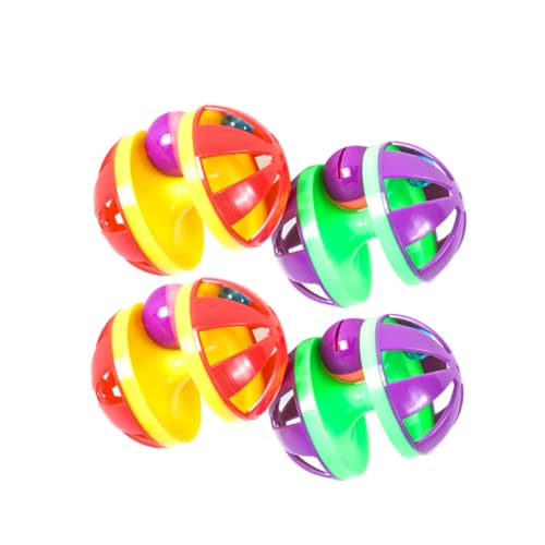 TOYANDONA 4pcs Creative Cat Ball Plastic Balls for Interactive Play Engaging Cat Supplies Fun and and Kittens Random Color