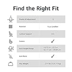 Amazon Basics Classic Puresoft PU Padded Mid-Back Height Adjustable Office Computer Desk Chair with Armrest, 26"D x 23.75"W x 42"H, Black - Image 5