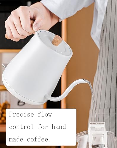 Hervidor Eléctrico de Acero Inoxidable 27oz Blanco miniatura 2
