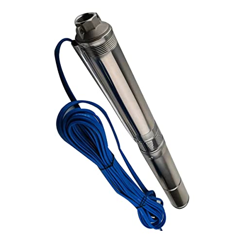 Zyiy 3 Inch Bore Deep Well Pump 1/2Hp Submersible Well Pump 0.37Kw 220-240V/60Hz Single-Phase Household Water Well Pump 157Ft Head 18.5Gpm Stainless Steel Impeller Pump For Industrial Home Use #TOP1