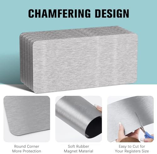 5.5"x12" Magnetic Vent Covers, 2 Pack Magnet Air Vent Cover for Floor Home — view 4