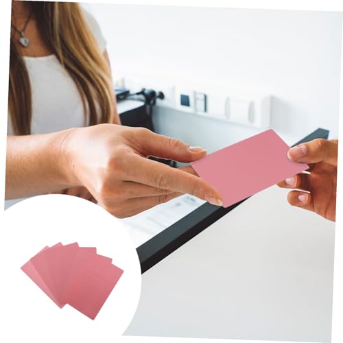 BESTonZON 50個 金属製レーザー刻印用名刺カード 薄型アルミ製 ?瑰金カラー ビジネス用 空印刷対応 丈夫で滑らか なカード適合