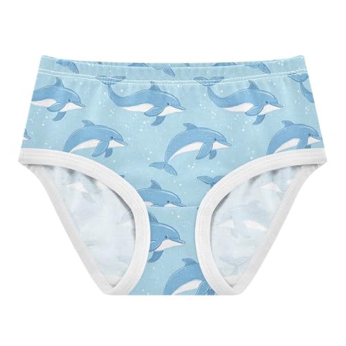 Girls Underwear Soft Cotton Cute Dolphin Kids Panties in Sizes 2/3t, 4t, 5t, 6 and 8