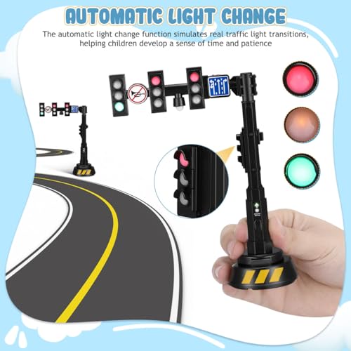 ibasenice Simulierte Ampeln Ampelkinder Für Klassenzimmer Simulationssicherheitsverkehrsindikator Sandtisch DIY Materialien Sandtisch- Modell- Mini- Plastik Schwarz