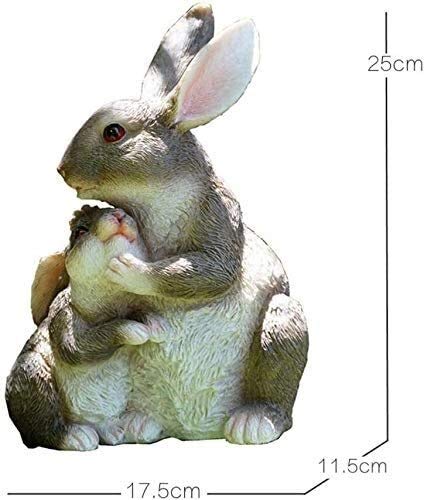 Statue lapin de jardin extérieur rétro déco pelouse - 4