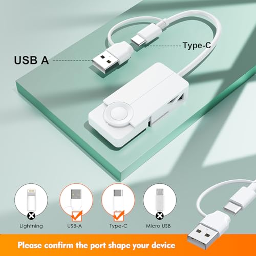 Image of CAC Reader with 2 in 1 USB /Type C Dual Connector, DOD Military USB Common Access CAC Card Reader Type C Smart Card Reader Compatible with Windows, Mac OS Mini Fold Plug and Play