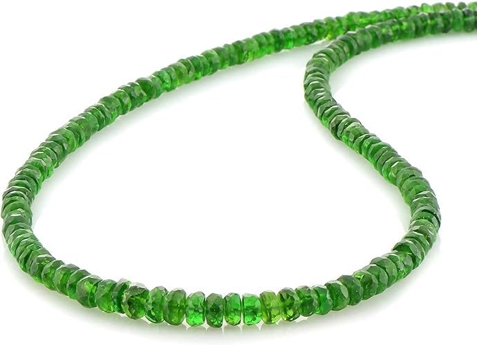 Genuine Chrome Diopside Necklace Stunning Elegant Necklace Green Stone Necklace Healing Necklace Adjustable Sterling Silver Lock Necklace