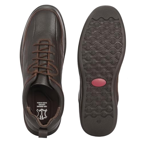 Image of Blue Leather by Centrino Genuine Leather Men's Formal Shoes | Cushioned Insole | Stylish Lace-Up | Durable & Leather Crafted | Uniform Dress Shoes | Perfect for Office Wear & Formal Dress (3986)