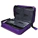 Siveit DVD Case Holder, CD/DVD Case Wallet Binder Holder 160 Capacity CD DVD Cases Organizer Portable CD Binder Wallet for Home Travel (Black binder, Purple)