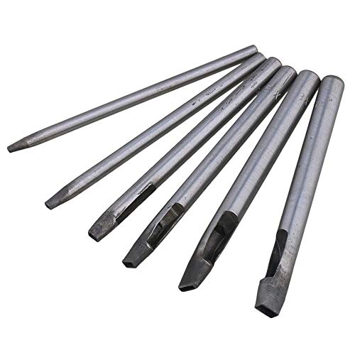 10cm Länge Rechteck Muster Leder Handwerk Hohllocher Werkzeugstahl 6er Pack