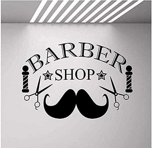 Adesivi Murali Rimovibili Adesivi Murali Per Parrucchieri Decorazione Per Finestre Poster Carta Da Parati Con Forbici Da Barba Carta Da Parati Murale 58X40Cm
