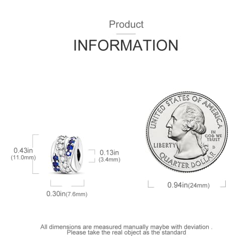 Parmuz Clip Spacer Charm For Bracelet 925 Sterling Silver Pave Cubic Zirconia Clip Lock Spacer Stopper Charm Bead Star Moon Evil Eye Charms Jewelry Gift For Woman #TOP1